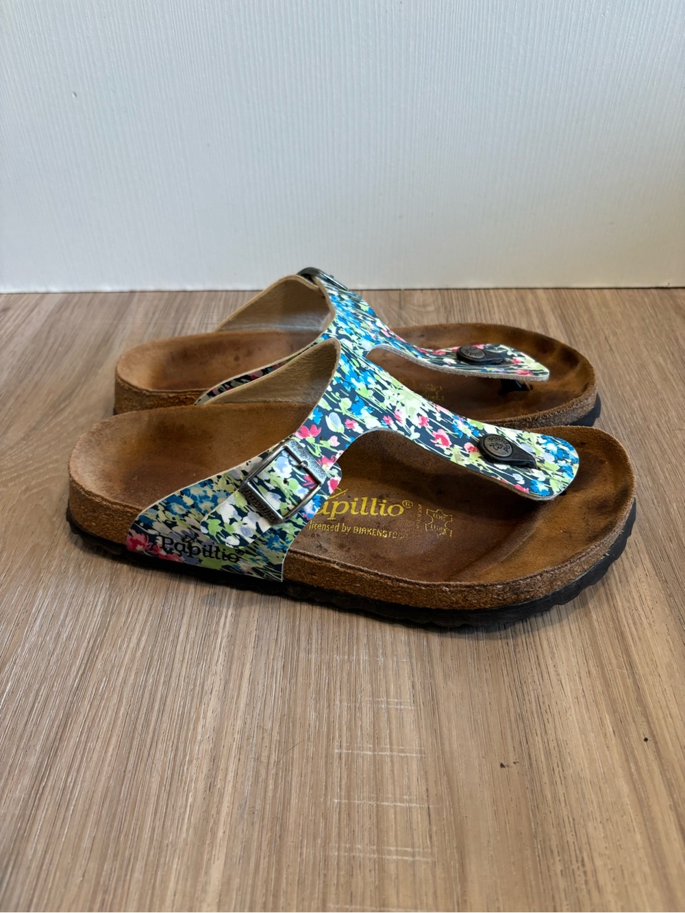 Birkenstock Papillo Gizeh Floral Thong Bohemian Sandals Women's Size 38 7